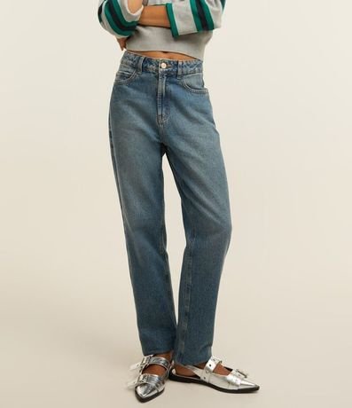 Pantalón Mom Jeans con Tiro Alto y Lavado Dirty 3