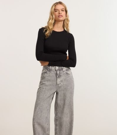 Pantalón Wide Leg en Jeans con Cintura Alta 3
