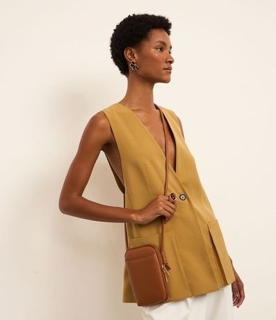 Cartera Porta Celular con Bolsillo Pequeño Delantero