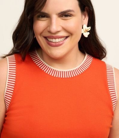 Musculosa en Rib con Cuello en Punto Curve & Plus Size 3