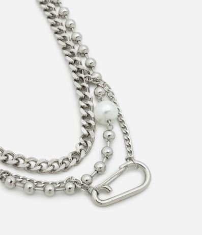 Collar Capas con Cadena de Perla