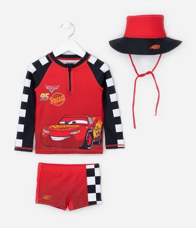 Conjunto Infantil con Protección UV y Estampa Coches- Talle 1 a 4 años 1