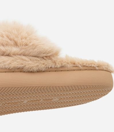 Pantufla Abierta de Peluche con Elástico en el Talón 5