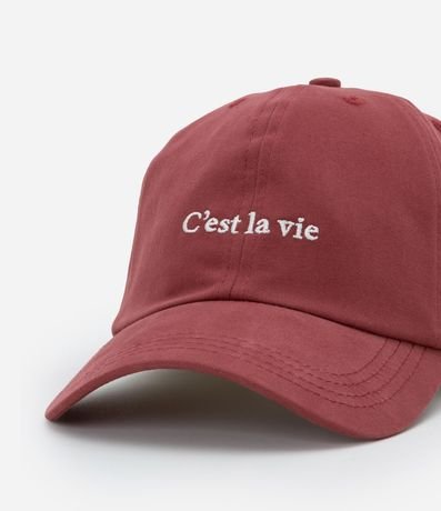 Gorra Ala Curva en Sarga con Bordado C'est la vie 4