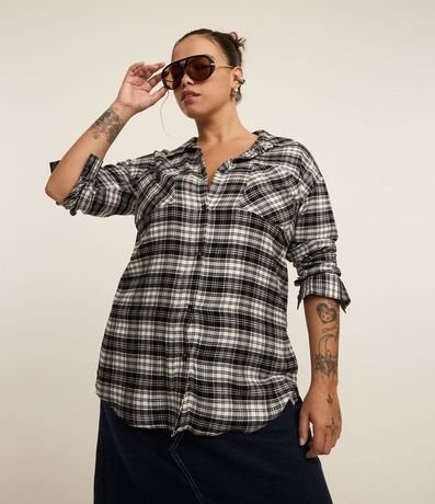 Camisa Franela de Cuadros Curve & Plus Size