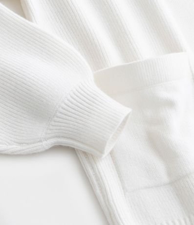 Cardigan en Punto con Manga Abullonada Curve & Plus Size 7