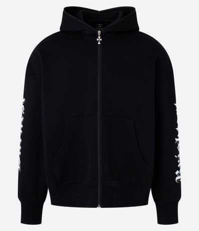 Saco Boxy con Estampa Lettering y Cremallera Colgante de Cruz 8