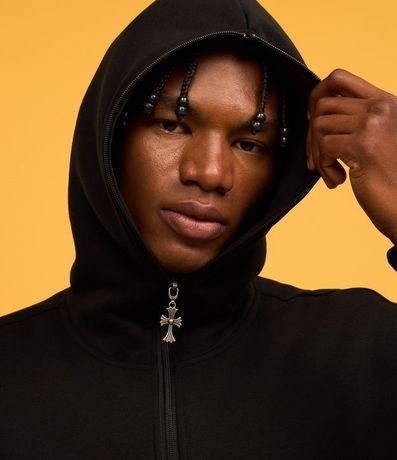 Saco Boxy con Estampa Lettering y Cremallera Colgante de Cruz 3