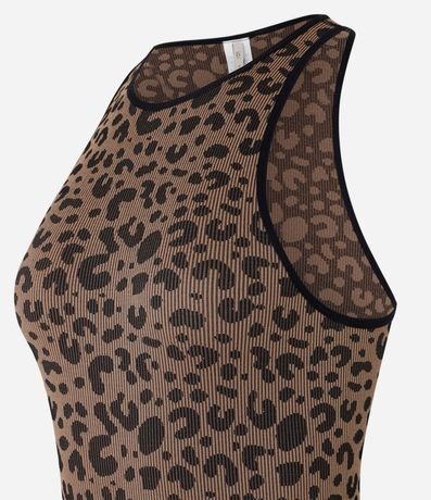 Body Lingerie sin Copa en Poliamida Seamless Estampada de Leopardo 5