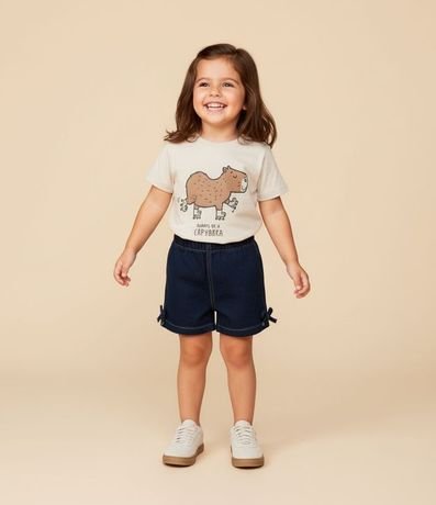 Remera Infantil con Estampa Carpincho de Patines - Talle 1 a 5 años
