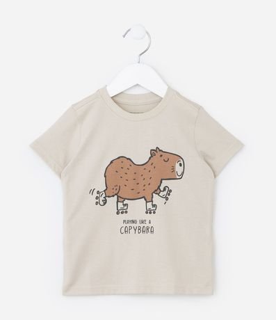 Remera Infantil con Estampa Carpincho de Patines - Talle 1 a 5 años