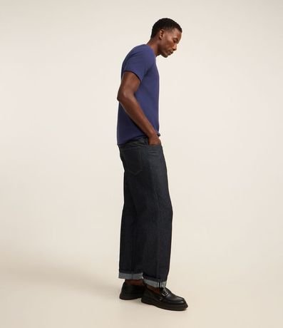 Remera Slim en Algodón con Textura Acanalada 4