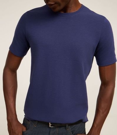 Remera Slim en Algodón con Textura Acanalada 5