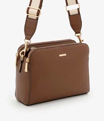 Bolso Transversal Mediana en PU con Correa de Gross