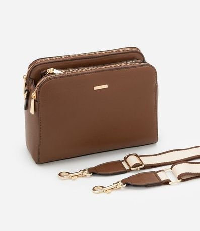Bolso Transversal Mediana en PU con Correa de Gross 6