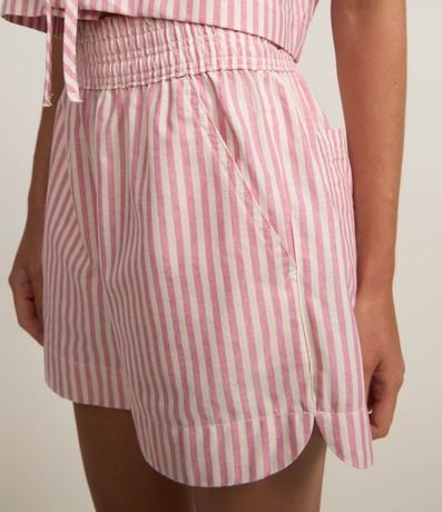 Short Runner en Sarga con Rayas y Cintura Elástica 4