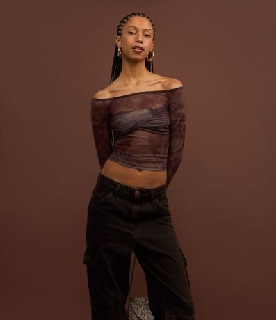 Pantalón Recto en Jeans con Bolsillo Cargo 4