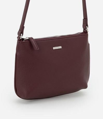 Cartera Pequeña en PU con Asa Transversal y Cierre en Cremallera
