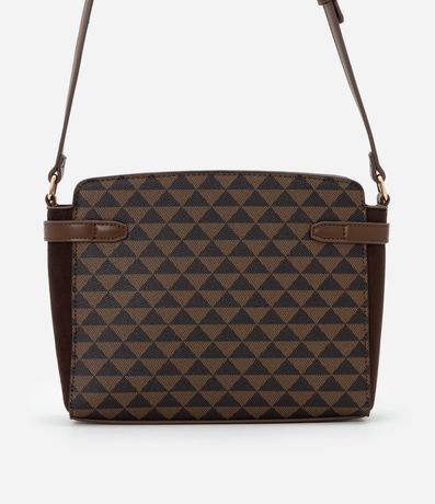 Bolsillo Transversal Mediana con Costura Detalles Laterales y Estampa de Triangulo 3