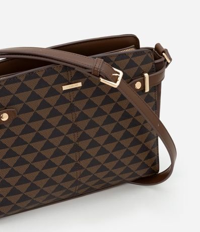 Bolsillo Transversal Mediana con Costura Detalles Laterales y Estampa de Triangulo 6