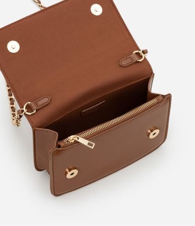 Bolsillo Transversal Pequena en PU con Correa de Cadena 4