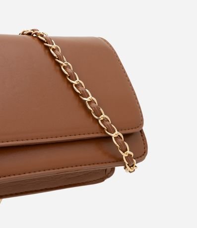 Bolsillo Transversal Pequena en PU con Correa de Cadena 5