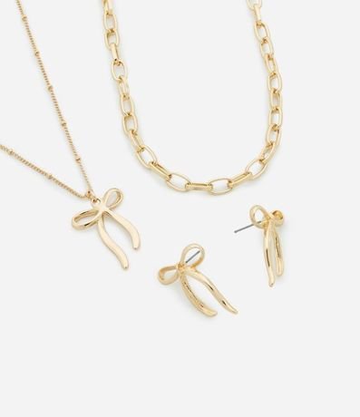 Conjunto de Collar Capas y Caravana Metal Liso de Lazo