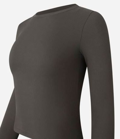 Blusa en Rib Texturizada y Manga Larga 6