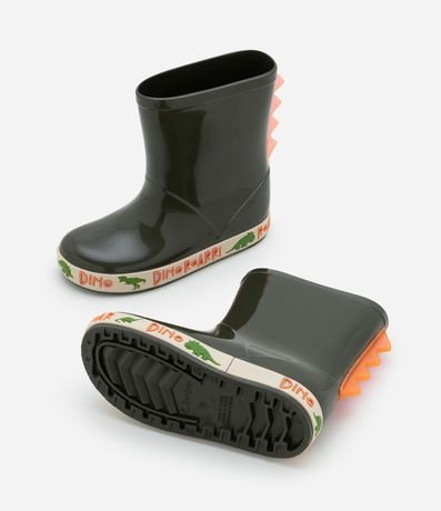 Bota de lluvia Infantil con Cretas de Dino en 3D -Talle 21/22 al 27/28 3