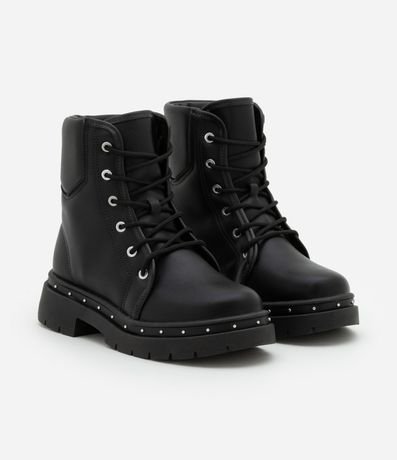 Bota Coturno Infantil con Suela Track y Brillitos - Talle 28 a 36
