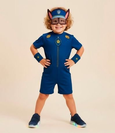 Mono Infantil con Máscara y Estampa Paw Patrol - Tam  2 a 6 años