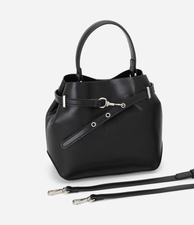 Cartera Bucket Pequena en PU con Detalle de Hebilla 7