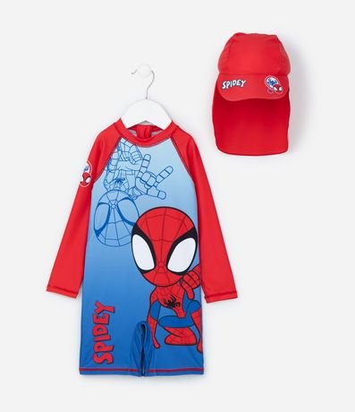 Conjunto Infantil con Protección Uv y Estampa Spidey - Talle 1 a 4 años