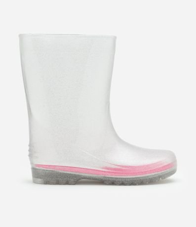 Bota de Lluvia Infantil en Purpurina con Media Colorida - Talle 25/26 al 31/32 2
