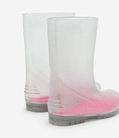 Bota de Lluvia Infantil en Purpurina con Media Colorida - Talle 25/26 al 31/32 3