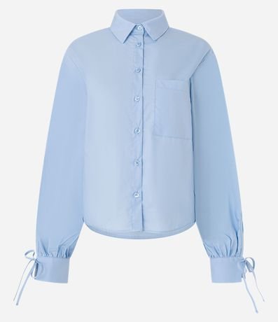 Camisa en Tricolina con Lacitos en la Manga