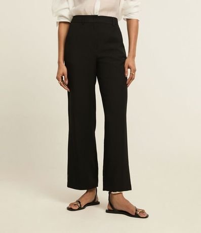 Pantalón Recto en Sastrería con Trancadero en la Cintura 3