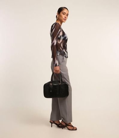 Pantalón Recto en Sastrería con Trancadero en la Cintura 5