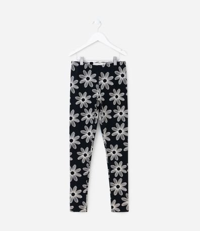 Pantalón Legging Infantil con Estampa Floral - Talle 5 a 14 años