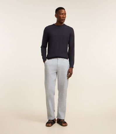 Pantalón Recto en Lino de Sastrería