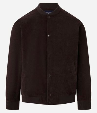 Campera Bomber en Terciopelo con Botones Forrados 6