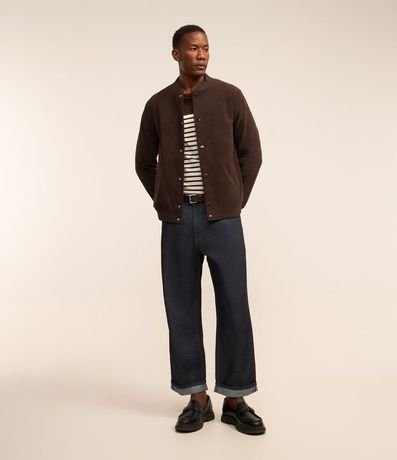 Campera Bomber en Terciopelo con Botones Forrados 2