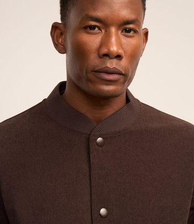 Campera Bomber en Terciopelo con Botones Forrados 4