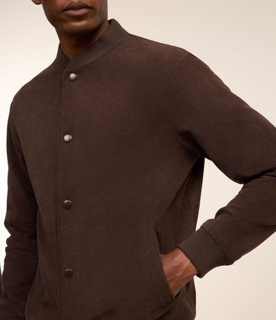 Campera Bomber en Terciopelo con Botones Forrados 5