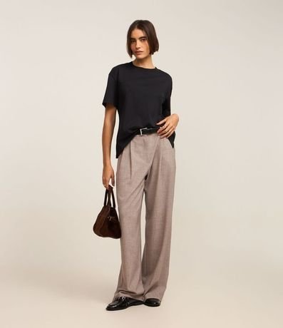 Blusa en Algodón Pima con Cuello Redondo 2