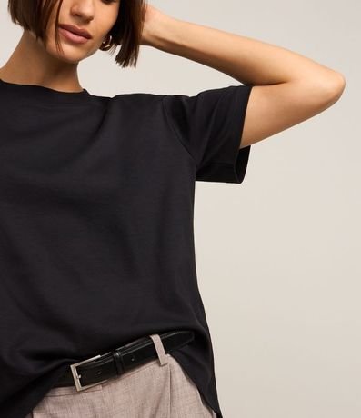 Blusa en Algodón Pima con Cuello Redondo 3