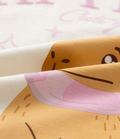 Remera Infantil en Algodón Estampa Capivara de Bufanda - Talle 5 a 14 años 4
