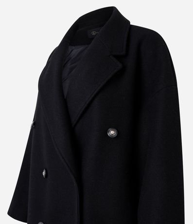 Saco Oversized en Polivelour con Traspase y Botones 7