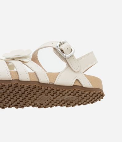 Sandalia Infantil de Tiras con Flores Aplicadas - Talle 20 a 27 3