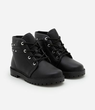 Bota Coturno Infantil con Detalle de Tachuelas Molekinha - Talle 20 a 25